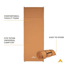 TETON Universal Camp Pad with roll assister for easy packing.