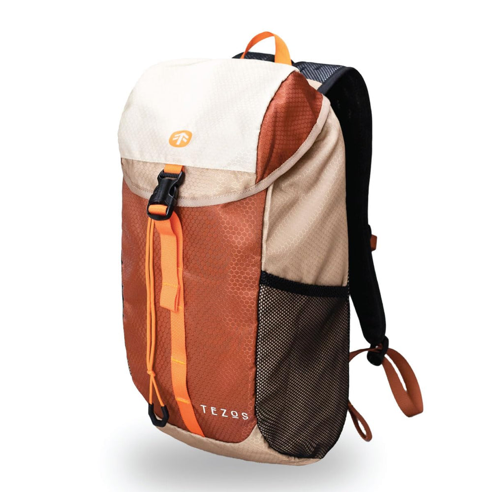Tezos Juniper Daypack front view with breathable back panel for comfortable hikes