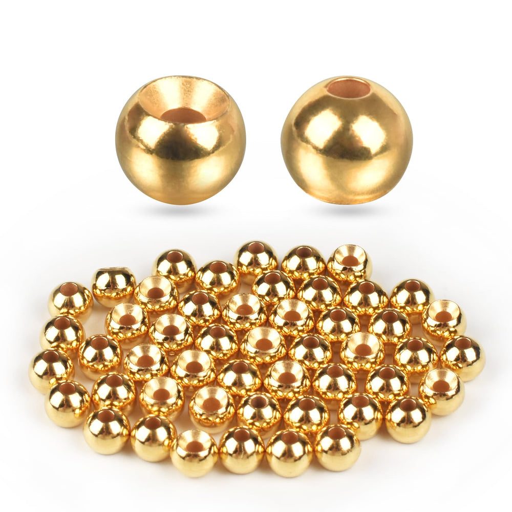TG-DZURI tungsten beads cyclops gold 6.4mm improve sinking for deeper water.