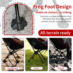 TGpao 2kg portable camping chair fits into backpacks and car trunks