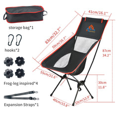 TGpao frog-foot stable structure anchoring chair on grass, sand, and gravel