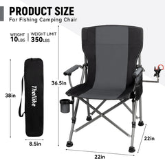 Thallike fishing chair with side pocket and cup holder within reach