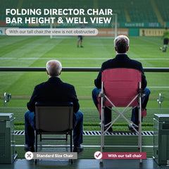 Thallike foldable directors chair cup holder image demonstrates convenient drink access during sessions.