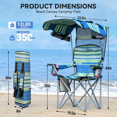 Thallike chair reinforced canopy closeup highlights sturdy internal support and durability.