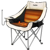 Thallike heated oversized camping chair folded for easy portability.