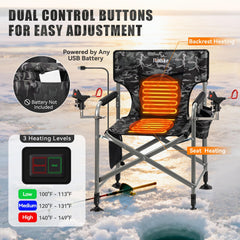 Thallike heated chair rod holders keep gear secure while you prepare bait.