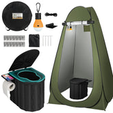 Thallike portable camping toilet seat offers home-like comfort outdoors.