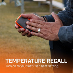 THAW 10K hand warmer double-sided heating provides even warmth across both palms.