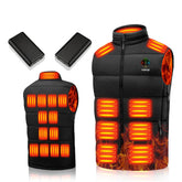 THBYQK 21-zone heated vest front view delivers broad torso warmth.