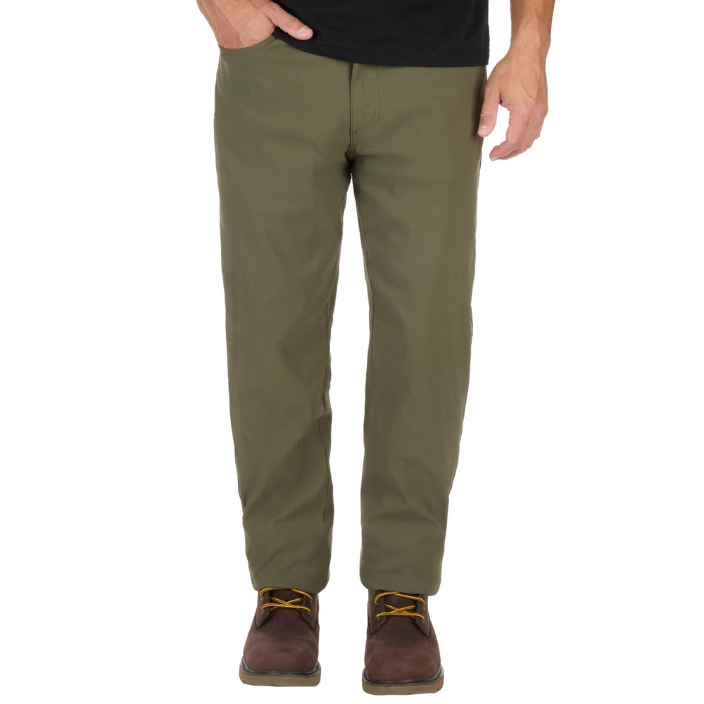 The American Outdoorsman hiking pants with water-resistant shell for damp trails.