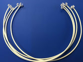 The Dog Agility Shop weave pole guide wires clip-on set for quick, secure pole alignment.