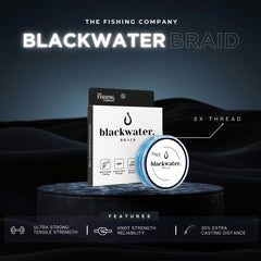 The Fishing Company Blackwater Braid smooth casting closeup demonstrates slick finish