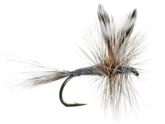 The Fly Fishing Place Adams Classic Trout Dry Fly packaging shows six flies for ready-to-use setup