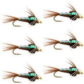 The Fly Fishing Place bead head flash back nymph ready for deep-water trout fishing