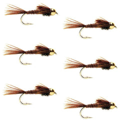 The Fly Fishing Place bead head pheasant tail nymph closeup for deep-water trout fishing