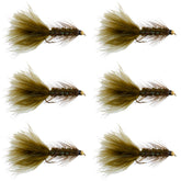 The Fly Fishing Place Dark Olive Bead Head Krystal Woolly Bugger close-up showing weight for deeper presentations