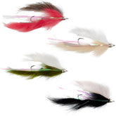 The Fly Fishing Place Dolly Llama Stinger set of four flies to attract big fish.