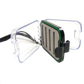 The Fly Fishing Place double-sided shirt pocket fly box with waterproof clear lids for easy viewing.