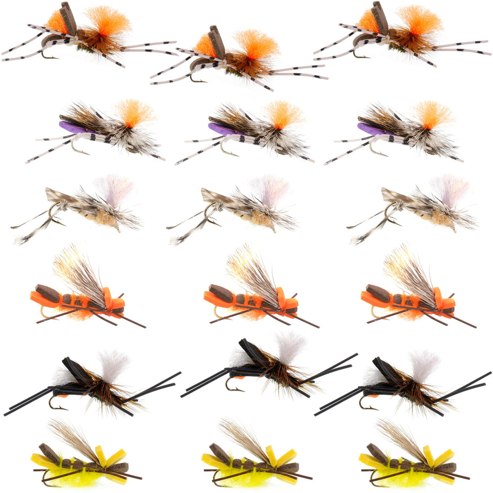 The Fly Fishing Place foam hopper dry fly pattern for easy water visibility.