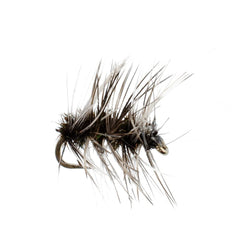 The Fly Fishing Place Griffiths Gnat dry fly landing on water, effective dry fly pattern.