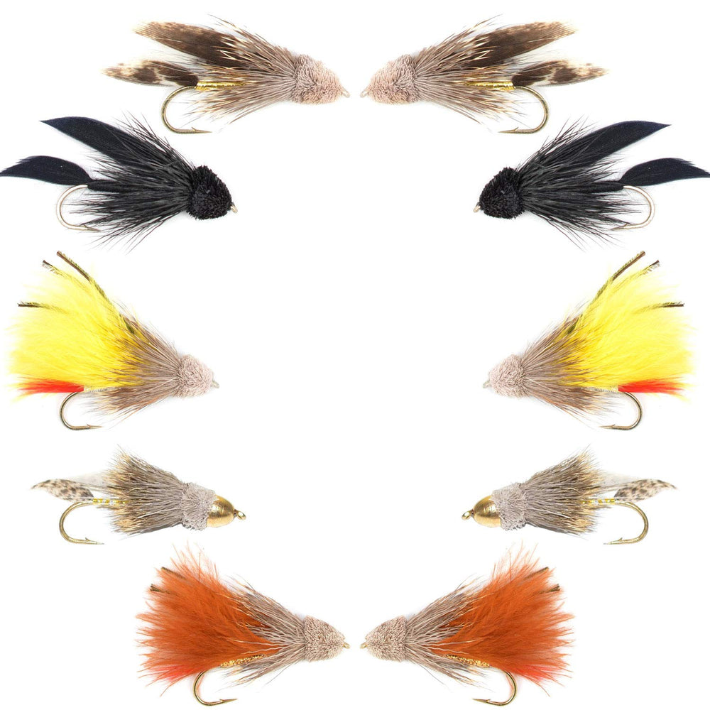 The Fly Fishing Place Muddler Minnow Black for trout fishing in rivers.