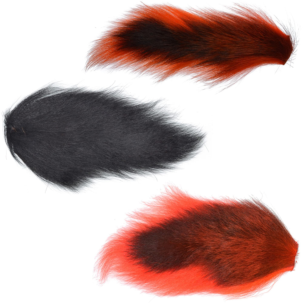 The Fly Fishing Place pro-grade bucktails in black for versatile streamer tying.