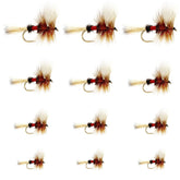 The Fly Fishing Place Royal Wulff Classic dry fly assortment on water surface for trout