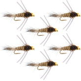 The Fly Fishing Place rubber legs gold ribbed hare's ear nymph ready for deep-water trout fishing