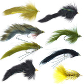 The Fly Fishing Place Slumpbuster Bouface Bunny Streamer Collection - 8 flies laid out