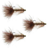 The Fly Fishing Place tungsten bead brown balanced leech streamer for trout and bass presentations.