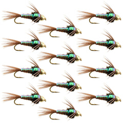 Close-up of Tungsten Bead Head Nymph Fly with Flashback Pheasant Tail