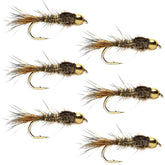The Fly Fishing Place tungsten bead head nymph in gold ribbed hare's ear for deep water trout.