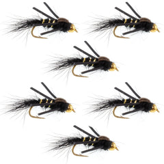 The Fly Fishing Place tungsten bead head nymph with rubber legs for deep-water trout action.
