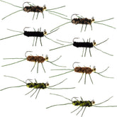 The Fly Fishing Place tungsten bead jigged Pats Rubber Legs Nymph for precise nymphing and solid sink rate.