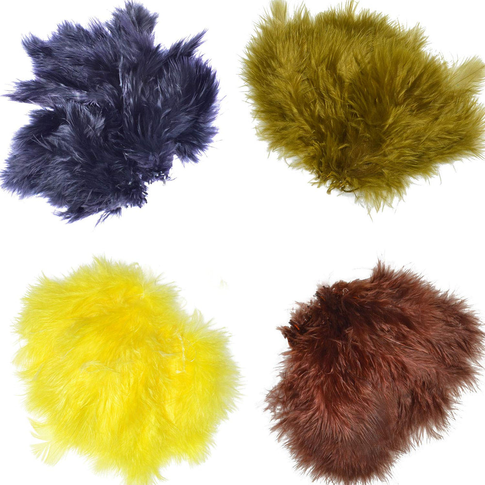 The Fly Fishing Place Woolly Bugger Marabou Master Pack in yellow for versatile streamer tying