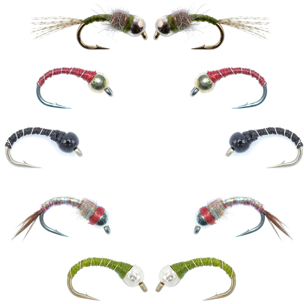 The Fly Fishing Place zebra midge beadhead ready for trout angling