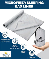 The Friendly Swede liner shows pillow pocket for added comfort on trips.