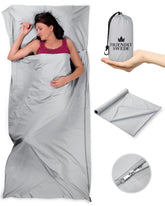 The Friendly Swede sleeping bag liner warmth demonstration for cold hostel nights.