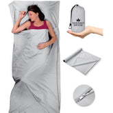 The Friendly Swede XL liner with pillow-pocket adds comfort for camping nights.