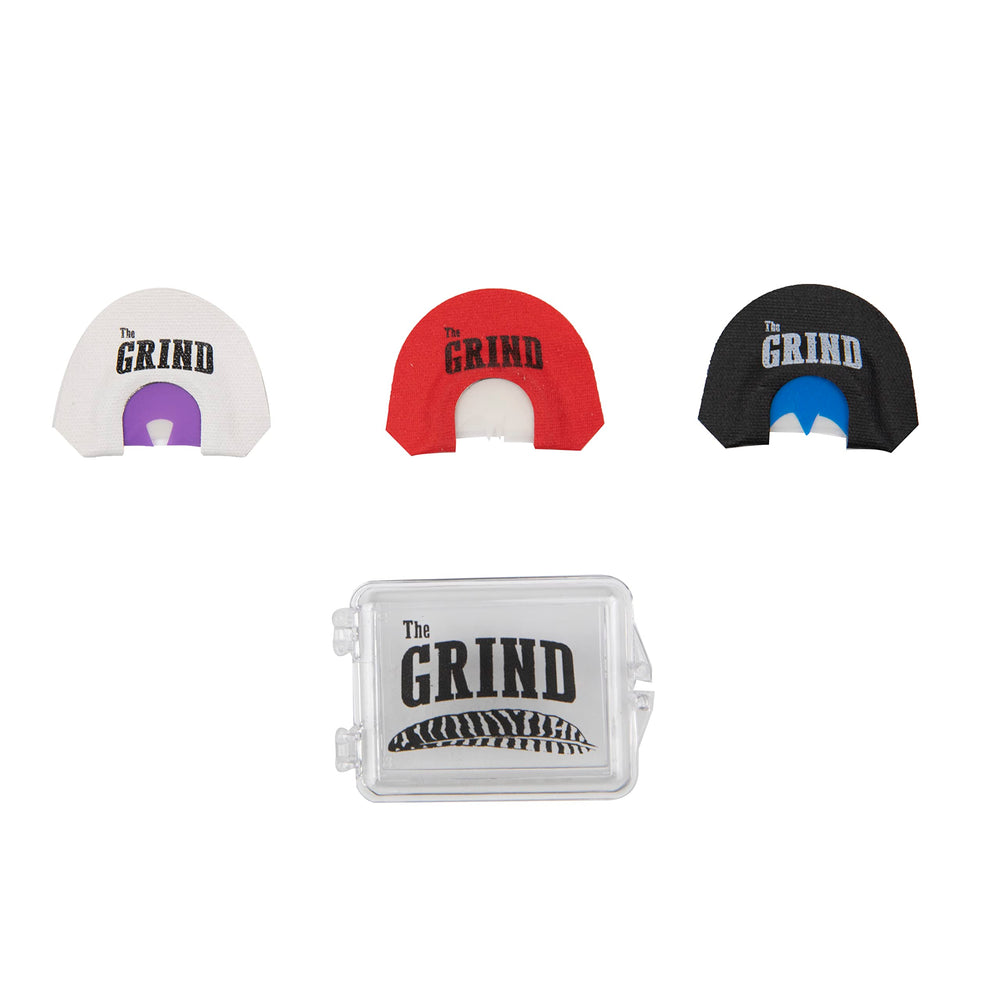 THE GRIND Hen Talk Turkey Mouth Call Combo enables realistic hen yelps.