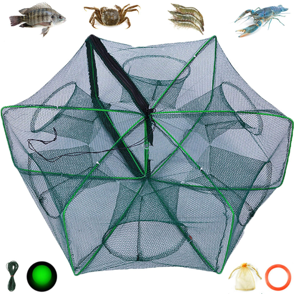 The Magic Foldable Fishing Trap - 6 holes (60x26 cm), portable