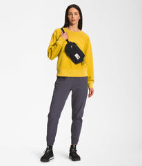 The North Face Berkeley Lumbar Bag with water-repellent finish keeps valuables dry in rain.