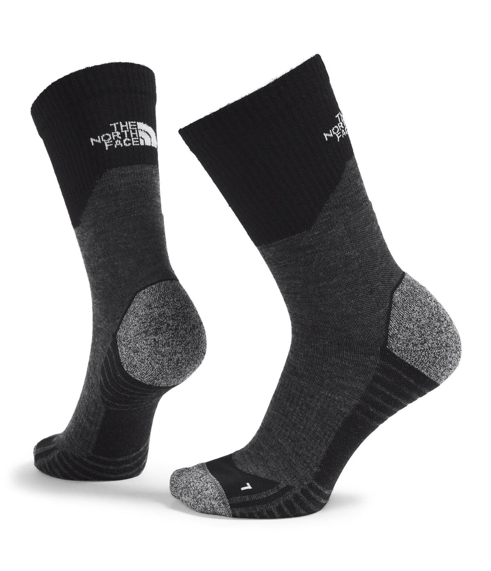 The North Face hiking crew sock with Merino wool and padded sole for comfort.