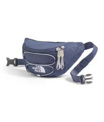 The North Face Jester Lumbar Pack front view with bungee system for quick-access essentials.