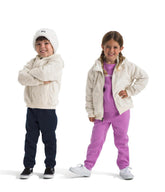 The North Face Kids Osito full zip hoodie soft fleece close-up shows plush warmth for outdoor play
