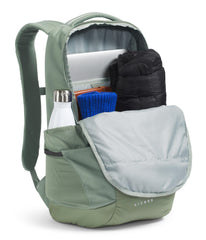 The North Face Lichen Daypack center-front vertical zipper pouch for quick access