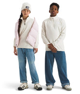 The North Face Teen Glacier 1/4 Zip Pullover front view, warm fleece for school and outdoors.