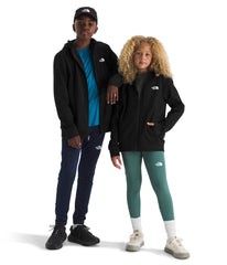 The North Face Teen TNF Performance Fleece full-zip hooded jacket front view for versatile warmth
