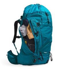The North Face Terra 55 hipbelt pockets for quick-access essentials.