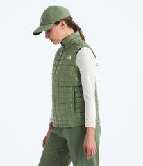 The North Face ThermoBall Vest side view with slim silhouette for easy layering